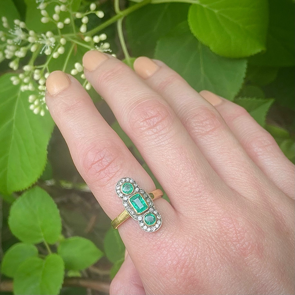 Fascinating Emerald & Diamond Ring