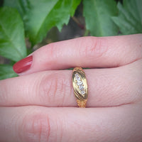 Victorian Gold Band with Jaunty Diamond Flourish