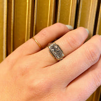Rough & Radiant Rose Cut Diamond Russian Ring