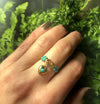 Victorian Turquoise and Gold Love Token Ring