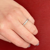 Channel Set Diamond Mid Century Eternity Band