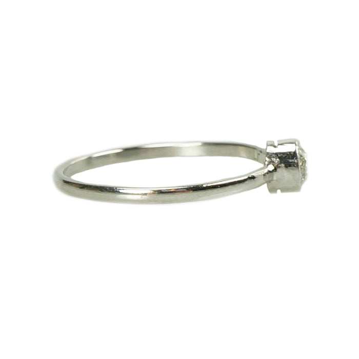 Orbit Old Euro Solitaire Platinum - Gem Set Love