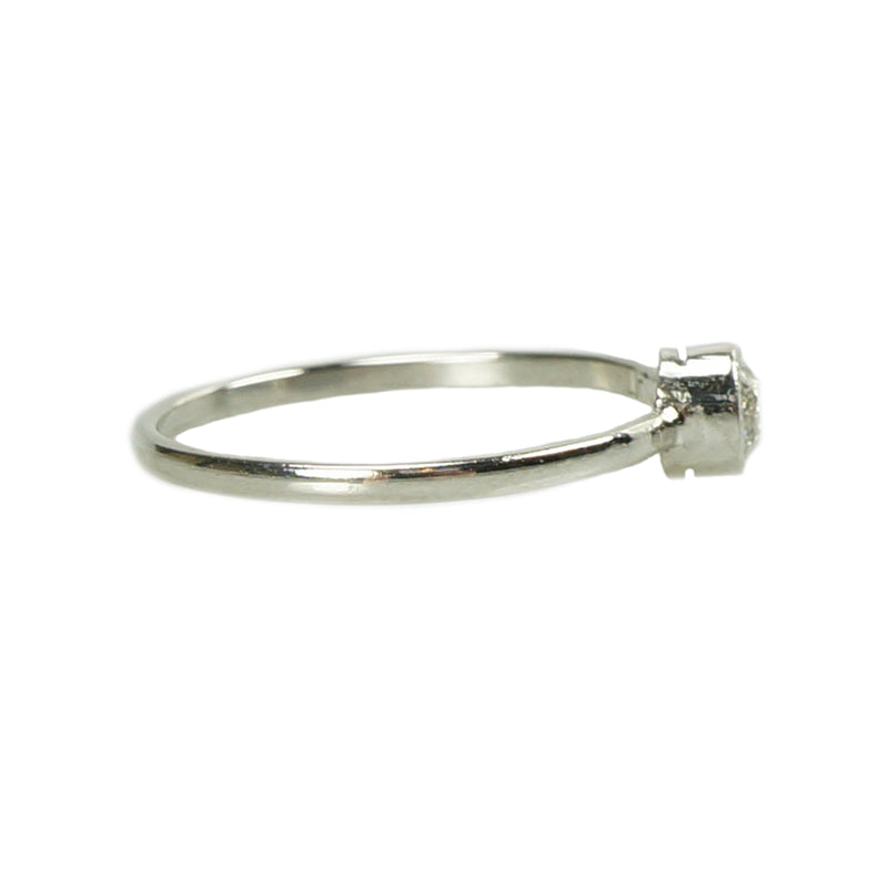 Orbit Old Euro Solitaire Platinum - Gem Set Love