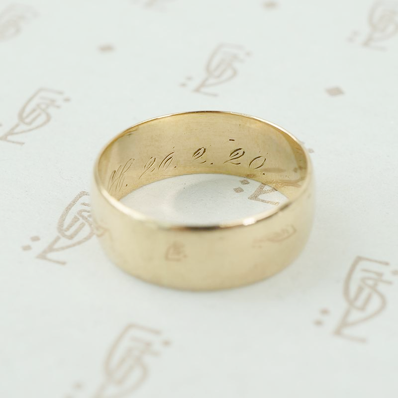 14k wide wedding band dated 1920