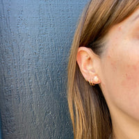 Peach-Kissed Angel Skin Coral Stud Earrings