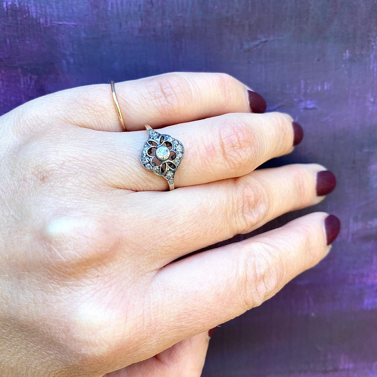 Delicate Beauty An Antique Rose and Mine Cut Diamond Ring