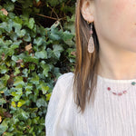 Romantic Carved Rose Quartz & Pastel Gem Earrings by brunet