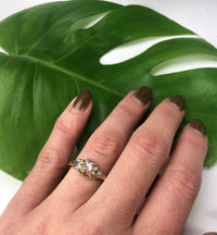 Rose and White Gold Vintage Diamond Engagement Ring