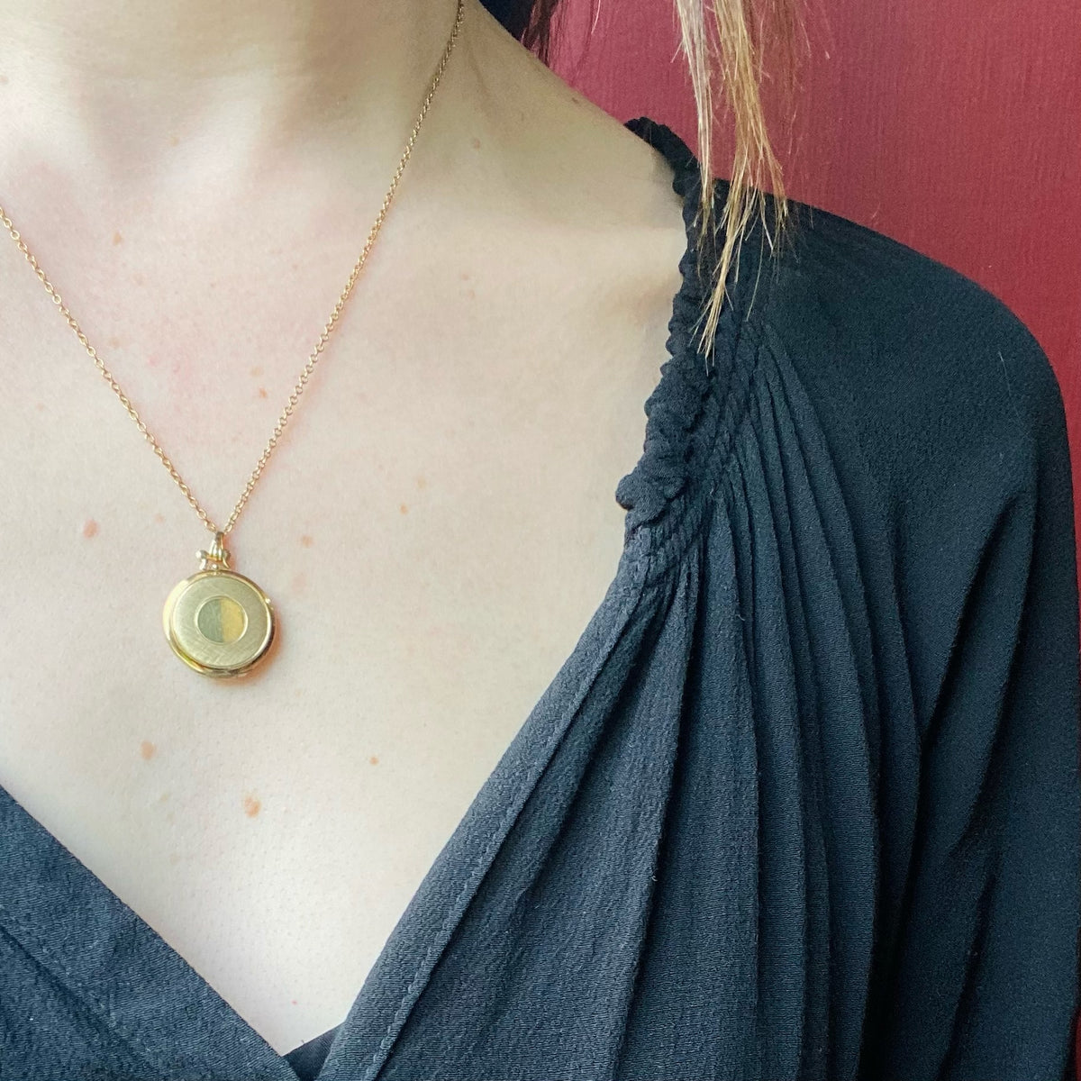 Swanky Little Mid Century Gold Filled Locket