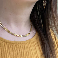 Gorgeous Two-Tone 18k Gold Curb Chain