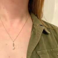 Pearl and White Gold Filigree Necklace by brunet