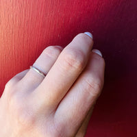 Softly Faceted Platinum Wedding Band