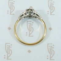Vintage Star Set Diamond Engagement Ring
