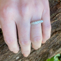 Gracefully Sculpted Diamond & Platinum Wedding Band