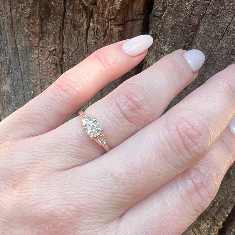 Vintage Gold Diamond Wedding Set