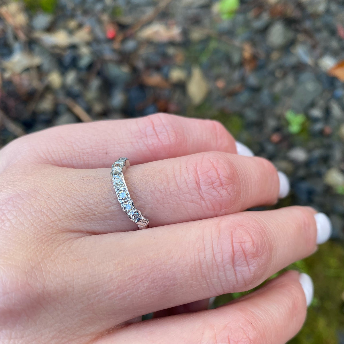 Striking Diamond Set Nesting Wedding Band