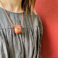 Rare Santo Domingo Inlaid Bone Pendant