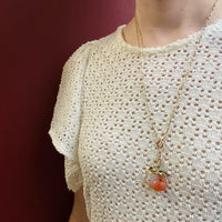 Red Jade Carved Bird Pendant