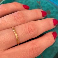 Petite NOS Rose Gold Floral Wedding Band