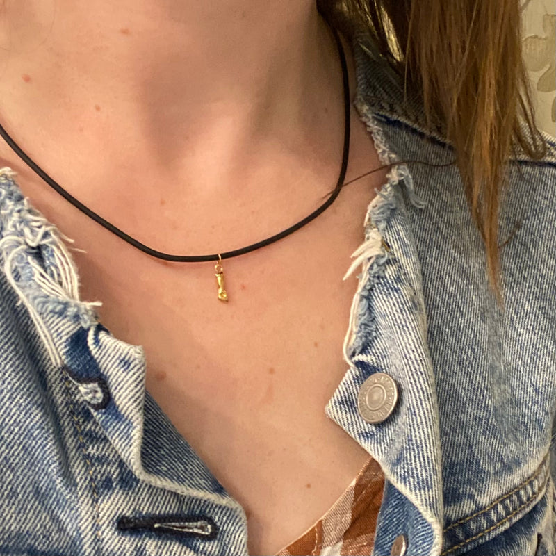 Tiny & Powerful 18k Gold Figa Charm
