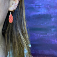 The Carved Coral Elegant Ear Drops