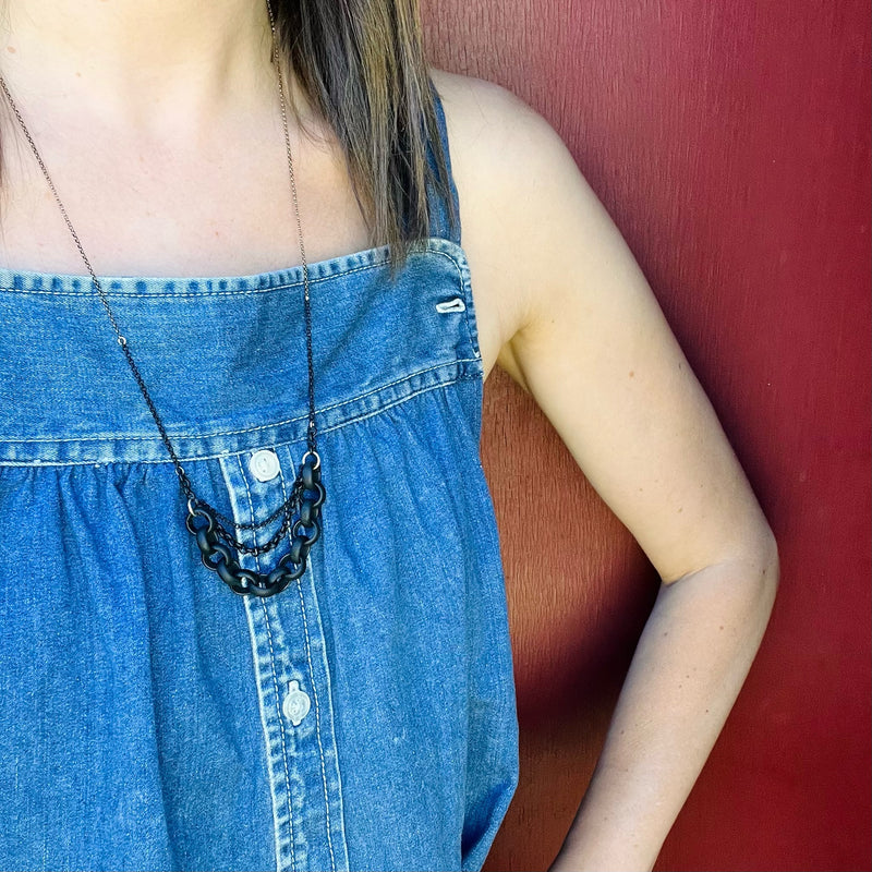 Rock & Roll Blackened Brass Chain Swag by Brin