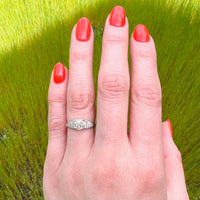 Gorgeous 1ct Old Mine Diamond Deco Step Side Ring