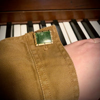 Mossy Nephrite Jade 1960s Cufflinks