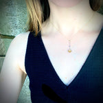 Sapphire and Diamond Gold Lavalier