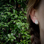 Playful Diamond Retro Earrings in Platinum