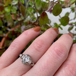 Dreamy Detailed OMC Diamond Solitaire Deco Ring