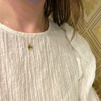 Sweetest Four Leaf Clover Engraved Gold Necklace