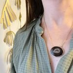 Hypnotic Georgian Agate with Crystalline Eye Necklace by 720