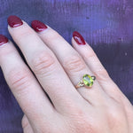 Lively Antique Peridot & Bezel Gold Ring by 720