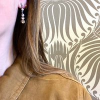Glittering Paste Art Deco Drop Earrings
