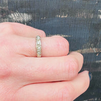 Scalloped White Gold & Diamond Wedding Band