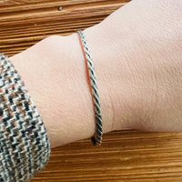 The Rope Twist Sterling Bangle from Allie B.