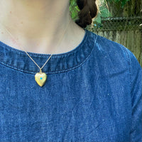 Luxe 15ct Gold & Turquoise English Heart Locket c.1901