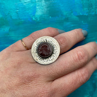 Roman Soldier Carnelian Intaglio Ring with Meander