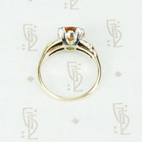 Bold Vintage 2 Carat Citrine Engagement Ring