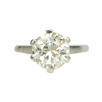 The Vintage 2 Carat Platinum Solitaire - Gem Set Love