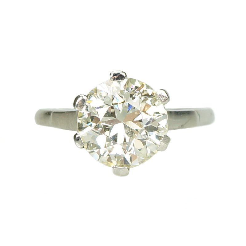 The Vintage 2 Carat Platinum Solitaire - Gem Set Love