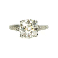 Art Deco Solitaire Engagement ring with 2.23 OEC