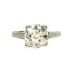 Art Deco Solitaire Engagement ring with 2.23 OEC