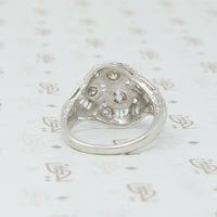 18k white gold oec diamond filigree ring back view