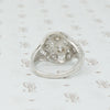 18k white gold oec diamond filigree ring back view