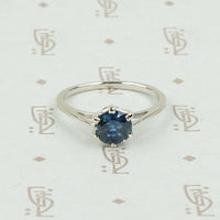 Classic Mid Century Sapphire Engagement Ring