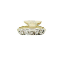 Vintage 2 tone Gold 5 Diamond Band