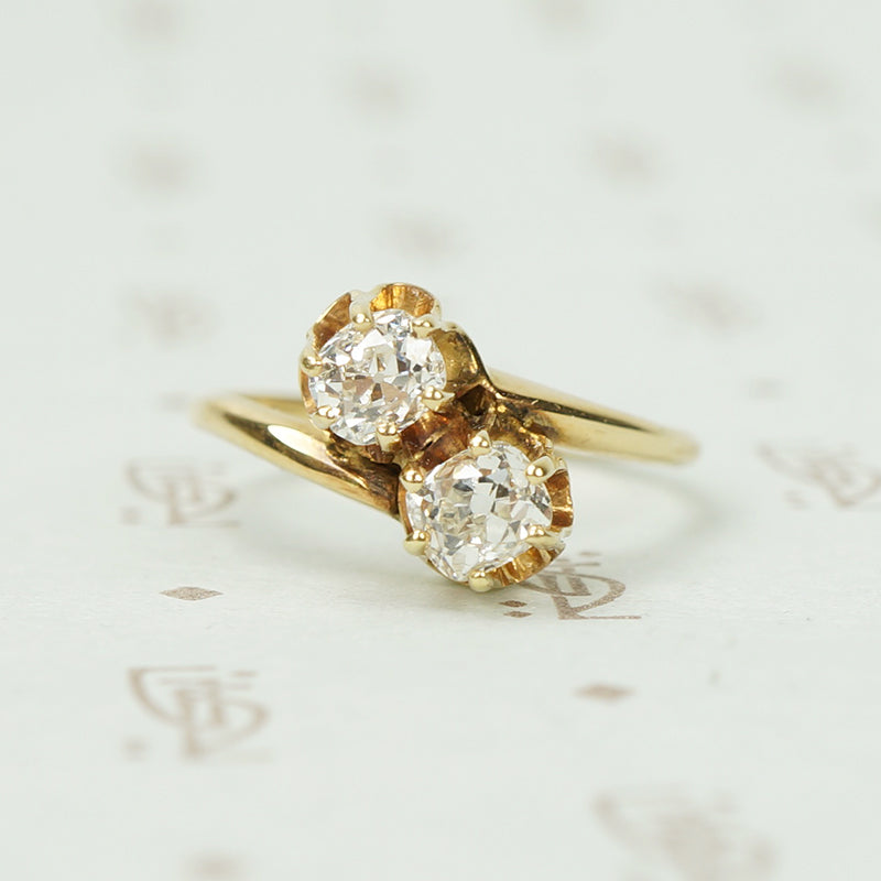 OMC Double Diamond Cross Over Ring