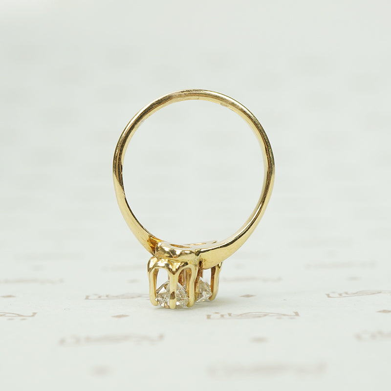 OMC Double Diamond Cross Over Ring